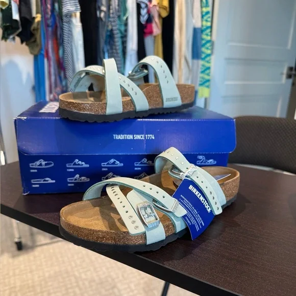 Birkenstock Franca Injected Rivets Sandals - Size 39 - Matcha - Picture 3 of 8